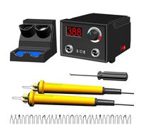 Wood Burning Kit, Dual Pen LCD Pyrography Wood Burning Tool Set with 30 Wire Nibs,0-800°C Pyrography Wood Burning Tool Set for Wood, Leather, Pumpkin & Gourd