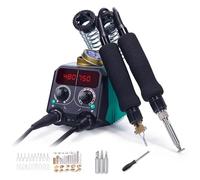 Wood Burning Kit, Dual Pen with 20 Nibs and 28 Solid Points, Dual Temp Display for Pyrography on Wood, Leather, and Crafts