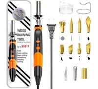 Wood Burning kit, Professional WoodBurning Pen Tool, DIY Creative Tools,Wood Burner for Embossing/Carving/Pyrography,Suitable for Beginners,Adults (Orange)