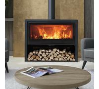 Panadero Allegro Wide Wood Burning Multi-fuel Stove Contemporary Stove