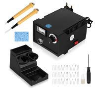 Wood Burning Pen Kit - Professional 60w LCD Wood Burner Pyrography Pen with 30 Wire Nibs, 280-700°C Temperature Adjustable Pyrography Wood Burning Tool Set, Fast Heating for Wood Leather Pumpkin & Gou