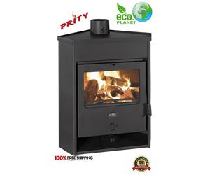 Wood Burning Stove Fireplace Corner Stoves Prity AM D 12,5kw. Eco Planet