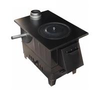 Wood Burning Stove Indoor Cast Iron Construction with Chimney and Oven Log Charcoal Burning Wood Stove Suitable for Home Heating and Cooking(40x60x46cm)