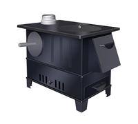 Wood Burning Stove Indoor with Oven Chimney Strong Heat Dissipation, Multi purpose Wood Stove for Heating, Cooking, and Water, Overall Welding Without Smoke Leakage(50.5 * 30.5 * 41cm)