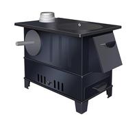 Wood Burning Stove Indoor with Oven Chimney Strong Heat Dissipation, Multi purpose Wood Stove for Heating, Cooking, and Water, Overall Welding Without Smoke Leakage(60 * 40 * 46cm)