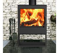 Wood Burning Stove With Log Store 10Kw Modena Lux Multi Fuel Stove