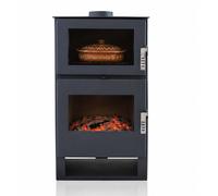 Wood Burning Stove with Oven Verso F 9kW Log Burner Cooker EcoDesign Indoor EEK