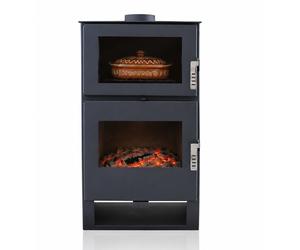 Wood Burning Stove with Oven Verso F 9kW Log Burner Cooker EcoDesign Indoor EEK