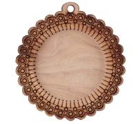 Wood Cabochon Base Tray, 25mm Round Pendant Setting | Natural wood material, durable finish, Ideal for jewelry making, Custom photo pendants, Multi-use crafts