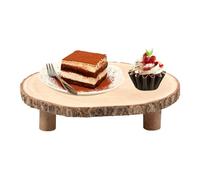 Wood Cake Stand 11-13 Inches Wedding Wood Slice Cake Stand Decorative Rustic Wooden Cupcake Pedestal Holder for Wedding Table Centerpieces, Woodlandthemed Parties, Event, Birthday Party