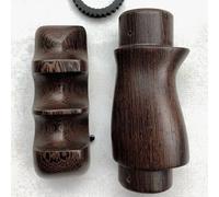 Wood Camera Hand Grip For Pentax 67 6X7 6 * 7 Left and Right Handle Holder Kit Set (Black chicken-wingwood)