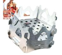 Wood Camping Stove | Hexagonal Stainless Steel Burner Lightweight Camping Stove for BBQ Picnic Survival Hunting Hiking Tent Terrace Beach Father's Day