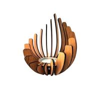 Wood Candle Holder, Wedding Candlestick Decor, Functional Novelty Table Centerpiece, Versatile Rustic Base for Party, Home, Holiday, Ambiance Creation, 4.72 x 5.91 Inches