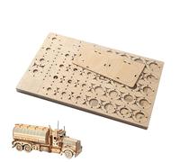 Wood Car Construction Model Set | Tanker Assembly Model Set | Craft Hobby Assembly Educational Learning Toys for Daycare Centers Traveling Kindergarten