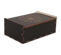 Wood Cards Box for Cards, Small Decorative Box, Black Wooden Case | Tarot Card Box, Delicate Trinket Case, Classic Design, Easy to Move, Store Your Cards