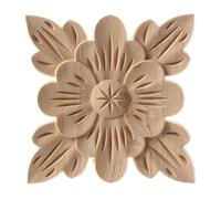 Wood Carved Decal Stripe Corner Appliques Long Hollow Flower Frame Furniture Decor Home Woodcarving Figurines Craft,F26,10