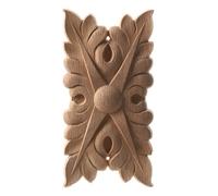 Wood Carved Decal Stripe Corner Appliques Long Hollow Flower Frame Furniture Decor Home Woodcarving Figurines Craft,F51,10,5