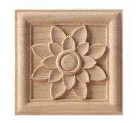 Wood Carved Decal Stripe Corner Appliques Long Hollow Flower Frame Furniture Decor Home Woodcarving Figurines Craft,F14,24
