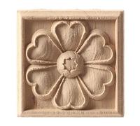 Wood Carved Decal Stripe Corner Appliques Long Hollow Flower Frame Furniture Decor Home Woodcarving Figurines Craft,F15,8