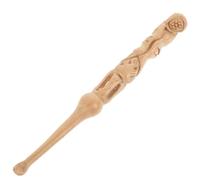 Wood Carved Ear Spoon Cleaner, Round Smooth Simple Earwax Removal Tool | Good Cleaning Performance, Not Easy to Break, Wood Material, Carved Pattern Design, Simple Convenient Use