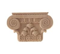 Wood Carved Natural Floral Wooden Figurines Crafts Corner Appliques Frame Wall Door Furniture Woodcarving Decorative,D24,3