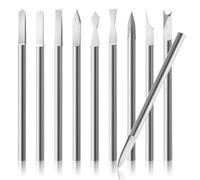 Wood Carving Bits Set, 10Pcs 3mm(1/8") Woodworking Engraving Bit for Dremel Rotary Tool, Josaton DIY Drilling Grinding Bit Micro Sculpture