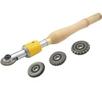 Wood Carving Chisel Set Texture Wood Turning Tool with 4 Replacement Heads Thread Sprail Texturing and Spiralling System Woodworking Tools