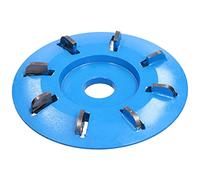 Wood Carving Disc 8 Teeth Carbon Steel Turbo Milling Cutter for Tea Tray Engraving, Woodworking Arc Shaping Tool with Efficient Chip Removal