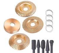Wood Carving Disc Set Hexagonal Plate Angles Grinder Accesories For 4 Inch Or 4.5 Inch Angles Grinders For Woodworking Easy Installs Grinder Set