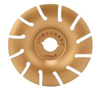 Wood Carving Disc Shaping Wheel 125mm Stainless Steel 12T Accessory for Angle Grinder Ideal for Woodworking and DIY Projects (Gold)