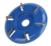 Wood Carving Disc Tool, Steel 6-Teeth Milling Cutter Woodworking Tool Woodworking Milling Cutter Tools Grinder Wood Carving Disc Grinder Shaping Disk Wood Cutting Disc (Flat blade)