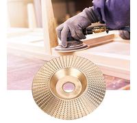Wood Carving Disc, Wood Grinder Hand Sanders for Wood 100mm Gold Bevel Carving Shaping Disc Angle Grinder Grinding Wheel Tool for Wood Non Metallic Materials
