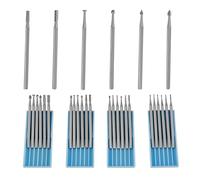 Wood Carving Drill Bit, 1/10” Shank Engraving Bits 1MM/1.4MM/1.38MM/2.3MM Head Rotary Milling Cutters Woodworking Carving Tool for DIY Crafts Engraving Carving