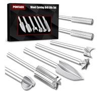 Wood Carving Drill Bits Set Compatible with Dremel Rotary Tool, 5 Pcs HSS Woodworking Tool With 1/8" Shank, Engraving Drill Accessories Bit for DIY Carving Drilling Micro Sculpture