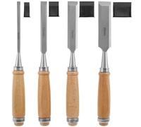 Wood Carving Kit 4Pcs Wood Chisels Set Sharp Chrome-Vanadium Steel Carving with B Handles Tools