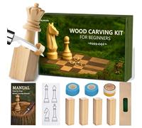 Wood Carving Kit Woodworking Chisel: Bluvizo Professional Whittling Craft Set, 13 Pcs Hand Tool Kit, Gift for Beginners Adults Kids DIY Fun