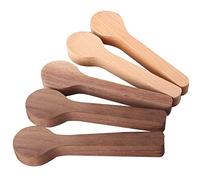 Wood Carving Spoon Blank Beech and Walnut Wood Unfinished Wooden Craft Whittling Kit for Whittler Beginners (5 Pack)