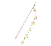 Wood Cat Wand Toy Wooden Fruit-Shaped 15.7 Inch Anti-Slip Handle