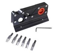 Wood Chamfer Plane with 7 Cutter Heads, Hand Planer Accessories for Quick Edges Trimming and Corner Shaping in Woodcraft Multiple Cutter Heads