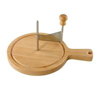 Wood Cheese Shaver, Rotating Curler and Grater, Sharp Stainless Steel Blade, Solid Wood Base with Comfortable Handle, for Rose Shaped Cuts, Ideal for Soft and Hard Cheese, Chocolate, Butter