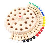 Wood Chess Game Toy Memory Chess Board Color Cognitive Board Game Preschooler Educational Toy Family Activity Memory