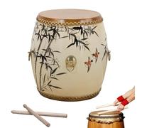 Wood Chinese Drum Stool, Round Rustic Garden Stools, Decorative Ceramic Drum Stools, 45cm Hand-Painted Pier, 150kg Load-Bearing Retro Stool, for Living Room and Balcony(Red b)