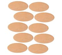 Wood Chips，10pcs Unfinished Oval Wooden Slices DIY Craft Supplies Chips for Painting Writing and Hanging Decorations