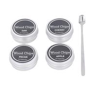 Wood Chips for Cocktail Smoker, Set of 4 Flavors, Cherry Pecan Oak for BBQ & Smoked Drinks