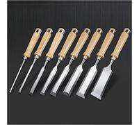 Wood Chisel Chrome-Vanadium Steel Construction, Ergonomic Grip Handle, Blade Guards Cutter Head Width - 6mm to 38mm,8-Piece Set