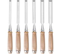 Wood Chisel Cr-V Professional Wood Chisels for Carpentry,Sharp Wood Bevel Edge Chisel Tool,Cutter Head Width - 6mm,8mm,10mm,12mm,16mm,20mm,4-Piece Set