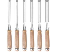 Wood Chisel Cr V Professional Wood Chisels for Carpentry, Wood Bevel Edge Chisel Tool,Cutter Head Width 6mm,8mm,10mm,12mm,16mm,20mm,4 Piece Set