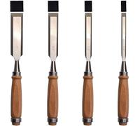 Wood Chisel Professional Tools Wood Handle Chisel Tool Set for Wood Carving 4pcs(1/4", 1/2", 3/4", 1")