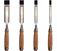 Wood Chisel Professional Tools Wood Handle Chisel Tool Set for Wood Carving 4pcs(1/4", 1/2", 3/4", 1")
