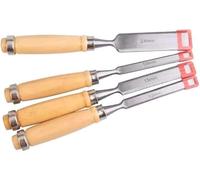 Wood Chisel Set,10mm,12mm,15mm,24mm Carving Heavy Duty Hand Tools,Wood Comfortable Handles(4 Pieces)